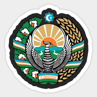 Coat of arms of Uzbekistan (latin version) Sticker